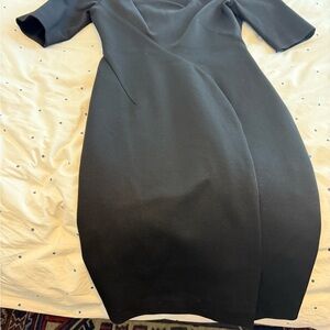 LK Bennett Elegant Black short Sleeve Dress